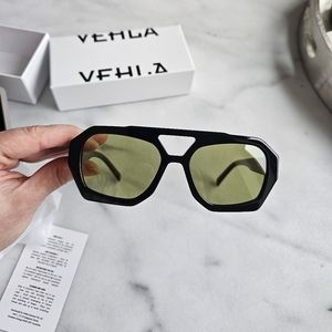 BRAND NEW Vehla River Aviator Sunglasses - Black/Khaki NEVER WORN